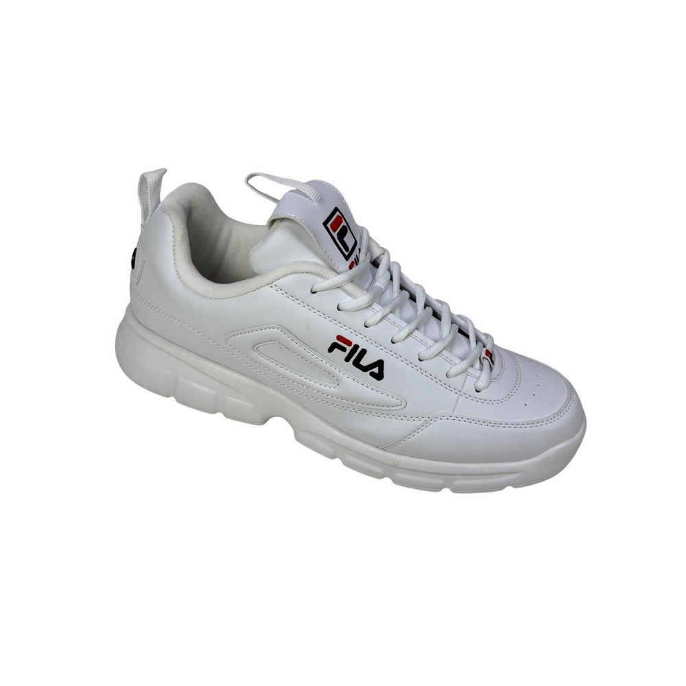 Fila Disruptor SE Sneakers Mens 11.5 White Navy Red Athletic Shoes 1SX60022-166